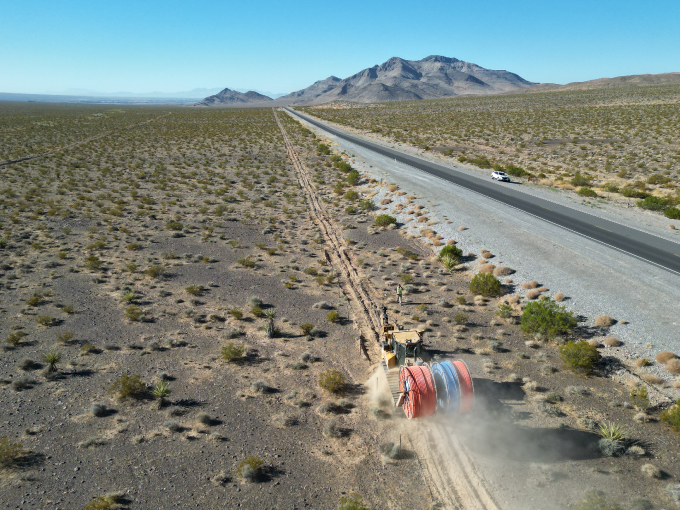 Burying Fiber Optic Cable in a desert environment