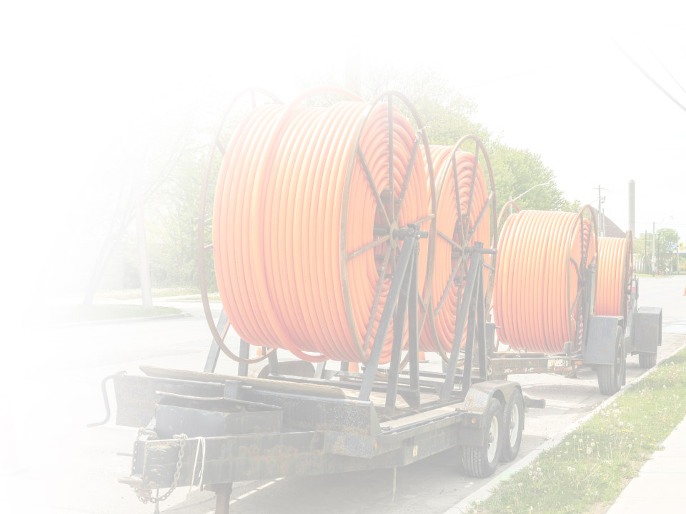 Rolls of Fiber Optic Cable